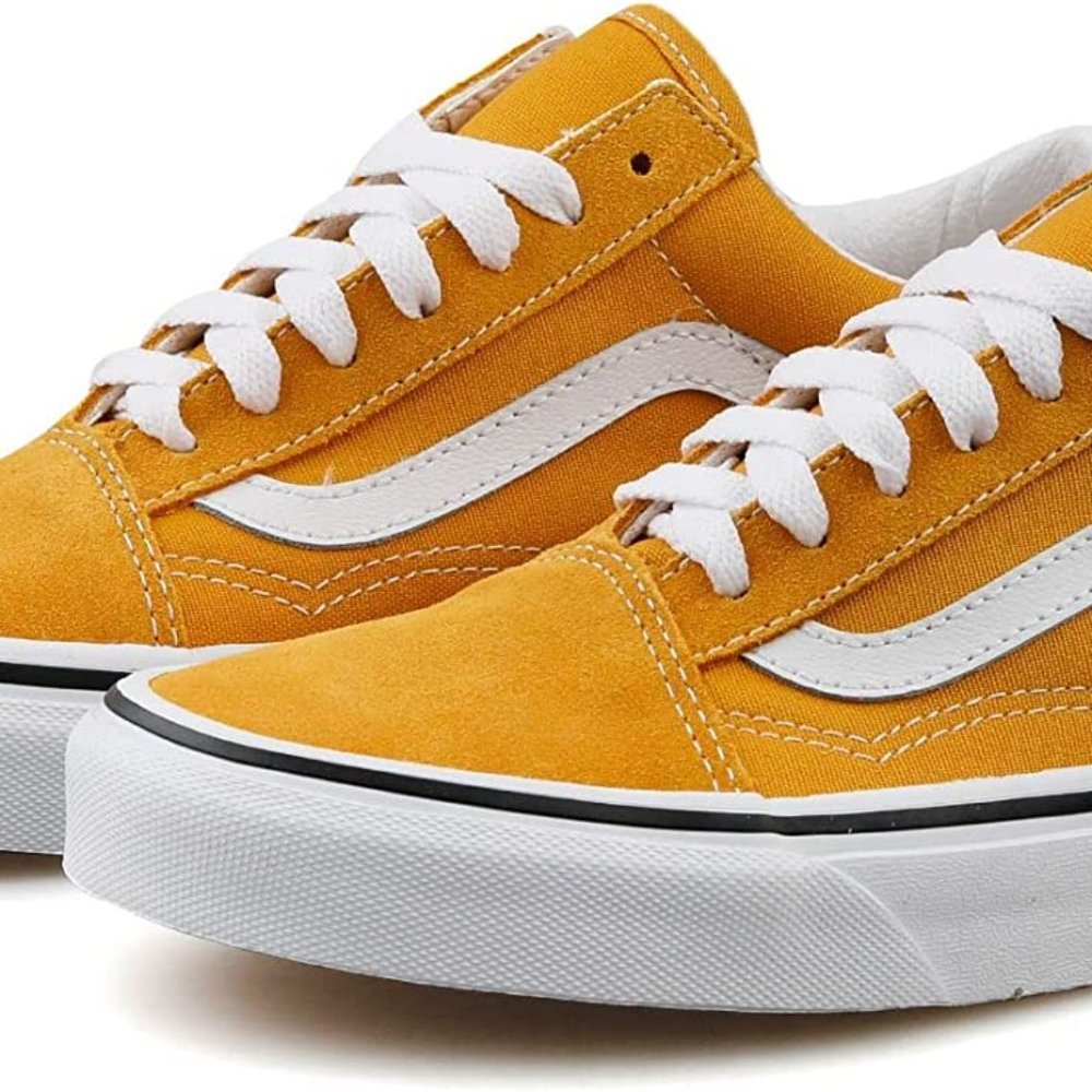 RARE Vans Unisex Old Skool Classic Skate Shoes Golden Yellow 4.5 Brand New